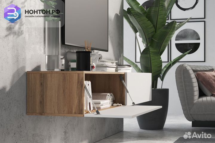 Тв-тумба somero дуб вотан / белый