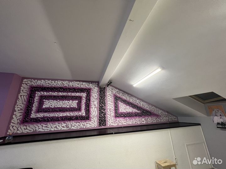 Роспись стен/холстов/авто/фасадов каллиграфия