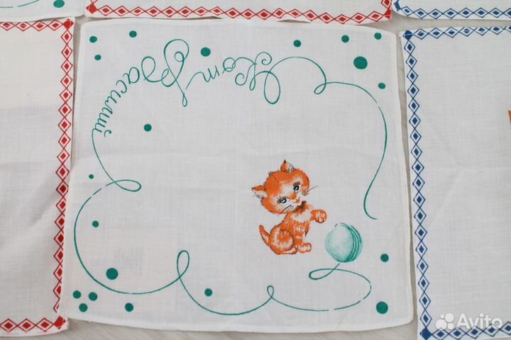 Новые платки носовые детские СССР винтаж