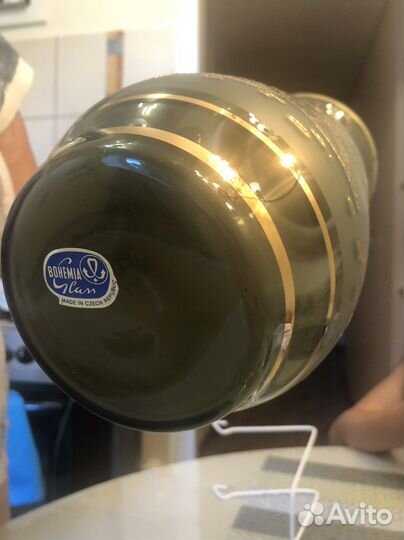 Ваза богемское стекло