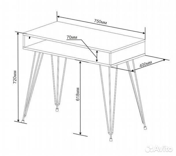 Компьютерный стол в стиле лофт