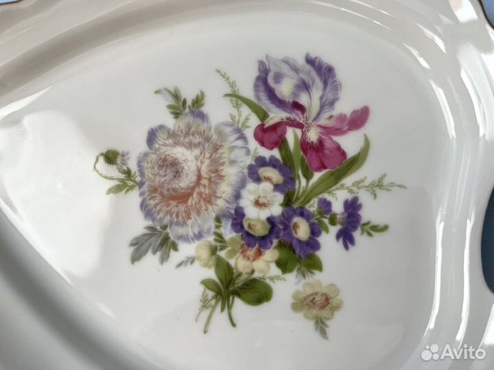 Икорница блюдо Lindner фарфор Германия винтаж