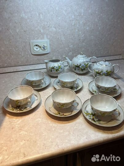 Сервиз чайный фарфоровый на 6 персон