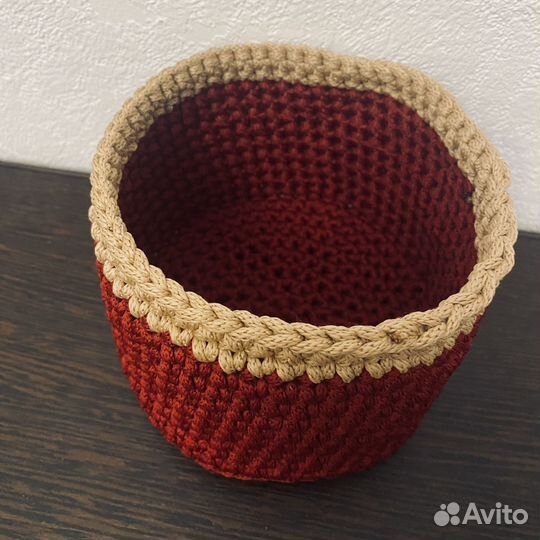 Вязанные корзинки
