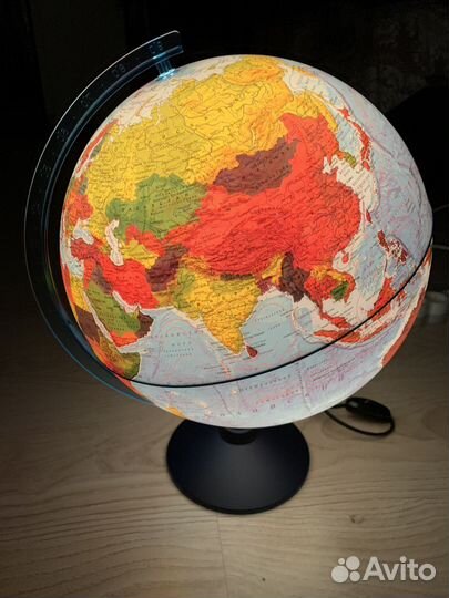 Глобус физико-политический с подсветкой 320мм