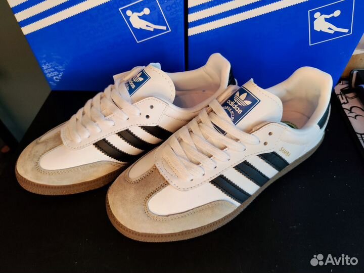 Кроссовки adidas samba OG white black
