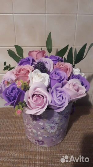 Букет из мыльных роз