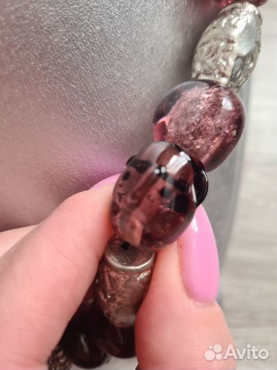 Бусы стекло