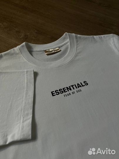 Хлопковая футболка essentials lux