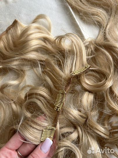 Волосы на заколках искусственные