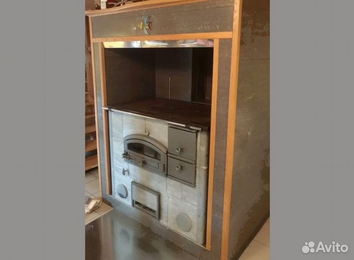 Печь полностью из натурального камня