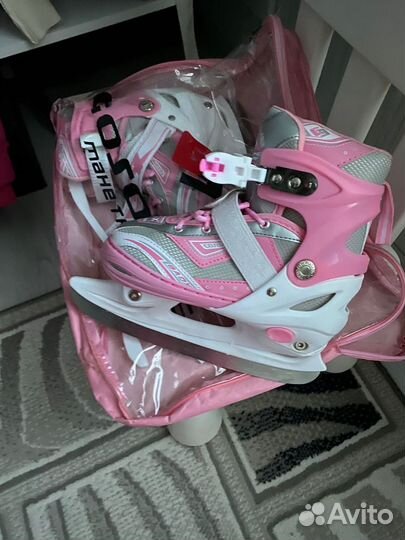 Коньки хоккейные детские раздвижные