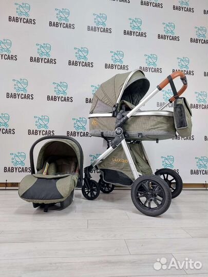 Коляска 3 в 1 Luxmom хаки