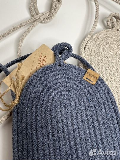 Сумка для телефона из хб шнура