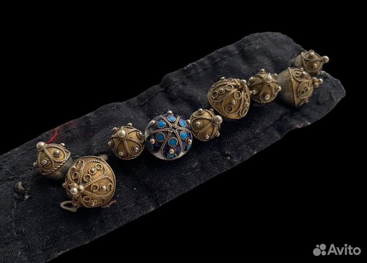 Старинные пуговицы 19 век эмаль Русский север