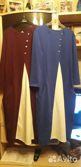 Синее платье