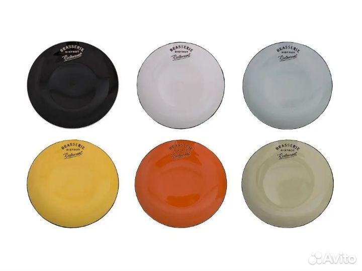 Новый Набор тарелок Antic line, 6 цветов, 27 см