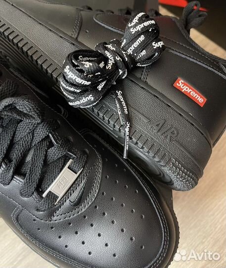 Nike Air Force 1 Supreme black оригинал