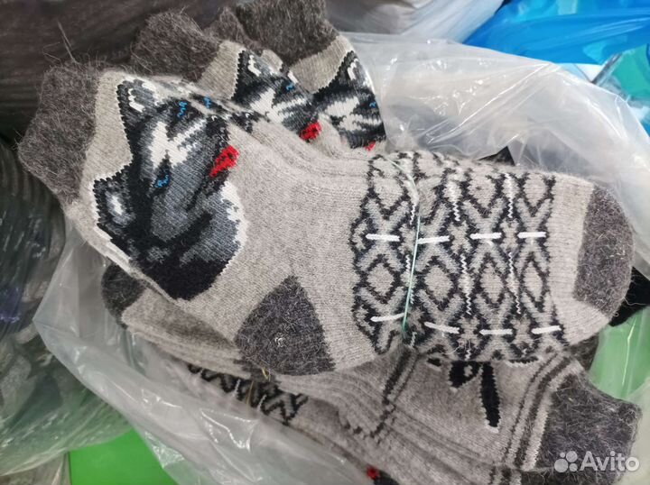 Носки шерстяные, толстые, раз; 36 - 41