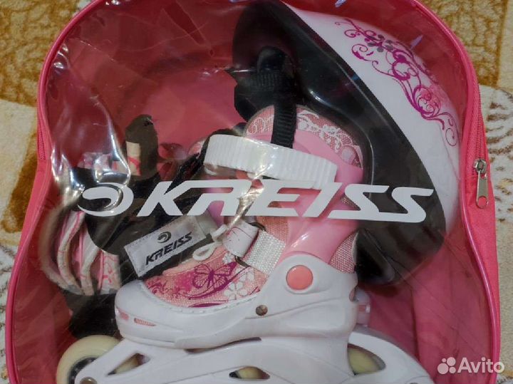Роликовые коньки 26-29 размера с комплектом защиты
