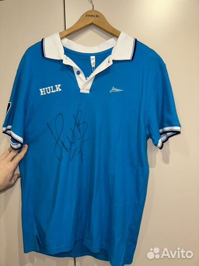 Футболка зенит с автографом Халка