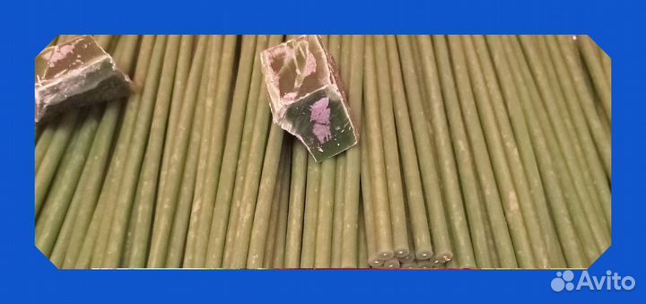 Зелёные свечи восковые, 300 штук упаковка, часовые