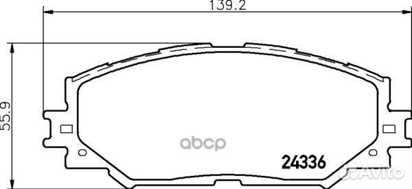 Колодки тормозные дисковые перед (PF-1524)