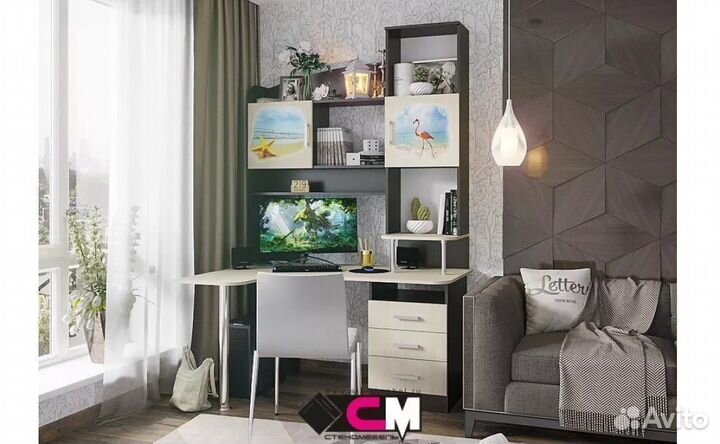 Стол компьютерный №3 новый венге