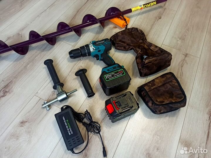 Шуруповерт ледобур Heinhelper и шнек Nero 110