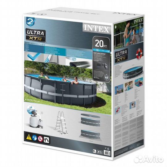 Каркасный бассейн intex 26334 Ultra XTR 610х122 см