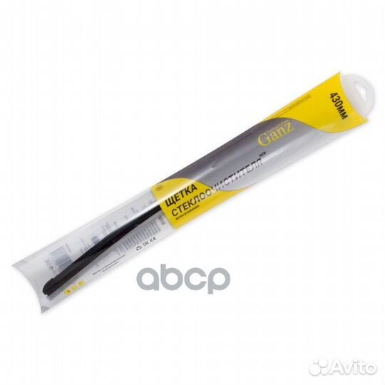 Щетка стеклоочистителя 430 мм бескаркасная 1 шт