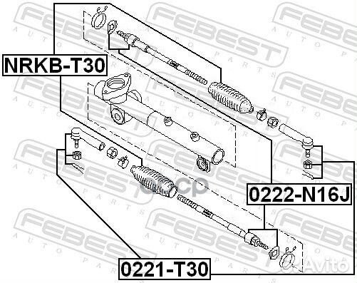 Тяга рулевая 0222N16J Febest