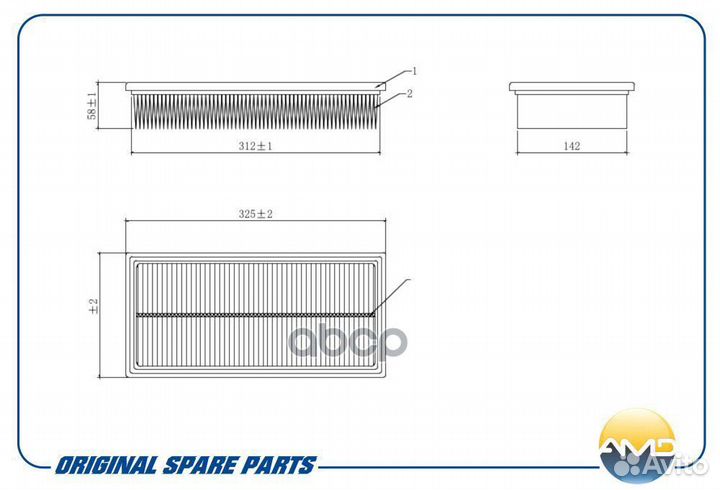 Фильтр воздушный amdfa362 AMD