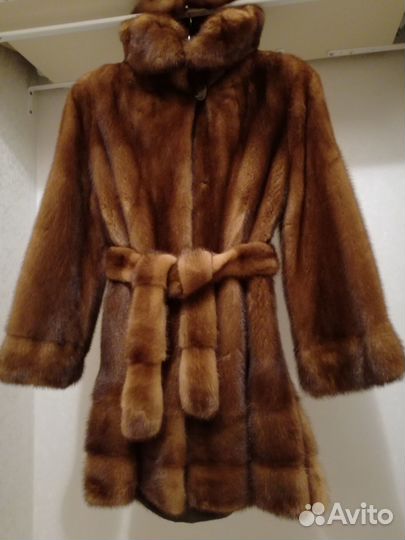 Шуба норковая с капюшоном 44 46 новая