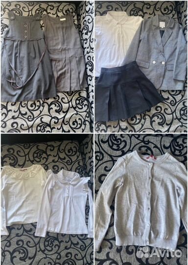 Форма серая 128 на девочку пакетом