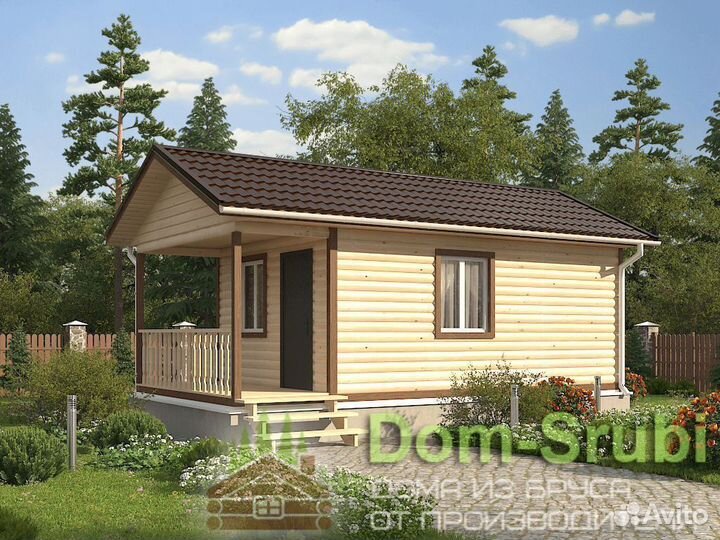 Белозерск. Надёжная Баня из бруса Б-32 (4х7.5)