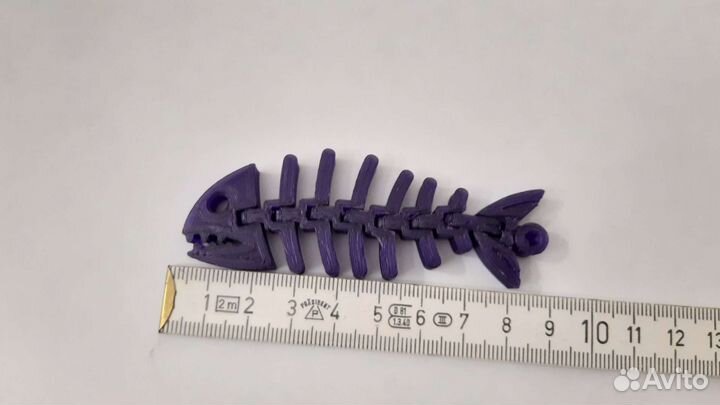 Брелок скелет рыбы