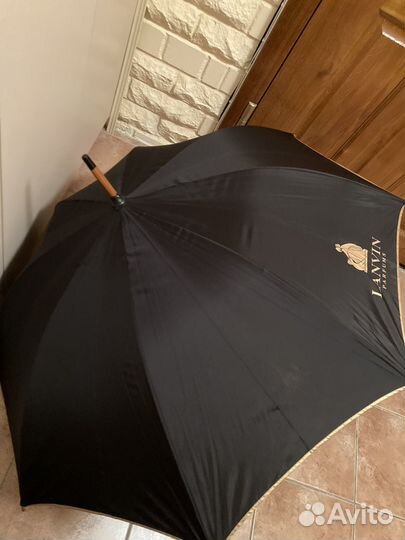 Зонт трость мужской черный полуавтомат