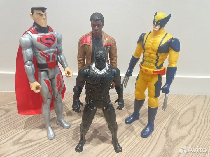 Расомаха, Финн, Супермен, Черная пантера