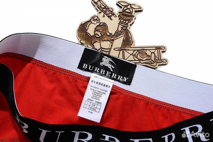 Трусы боксеры Burberry красные