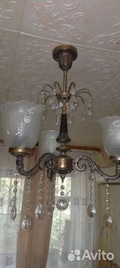 Трёхрожковая люстра 195О-тых годов