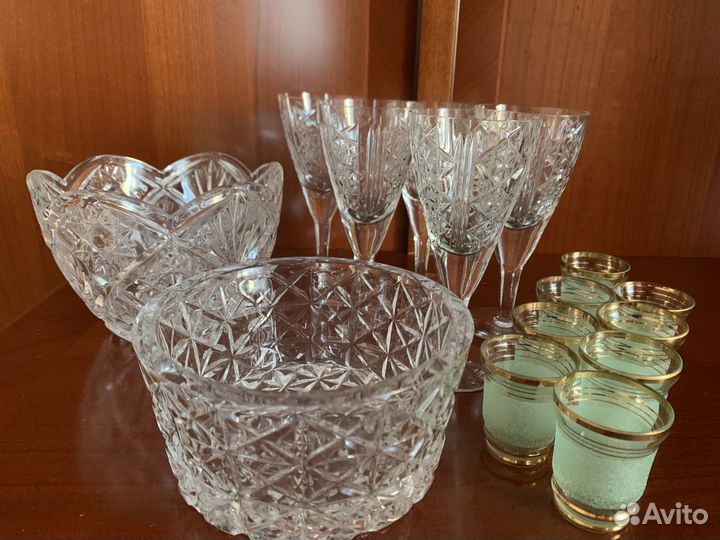 Фужеры и салатники хрустальные СССР