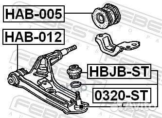 Опора шаровая honda step WGN 96-05 пер.подв