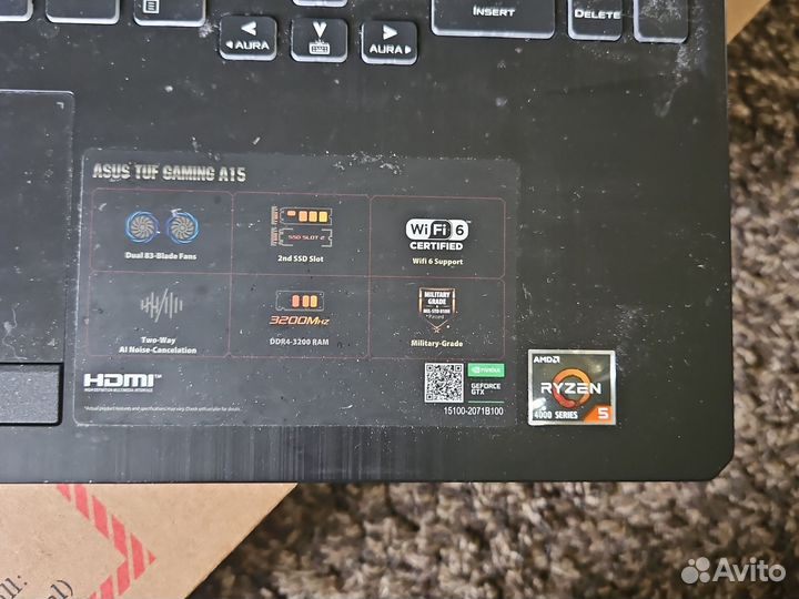 Игровой Ноутбук Asus Tuf Gaming FX606IHR-HN047