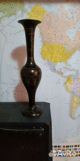 Ваза латунь 37 см.бу