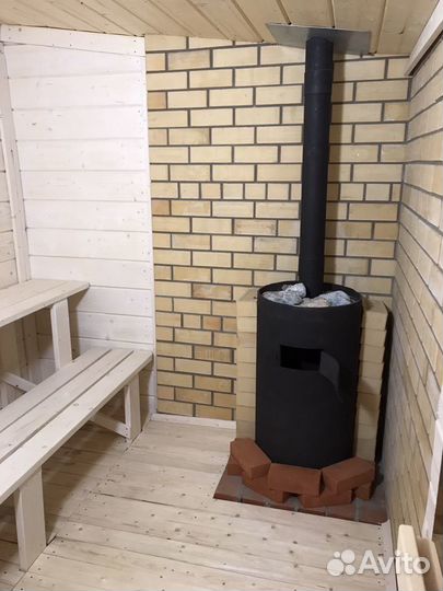 Русская баня с беседкой