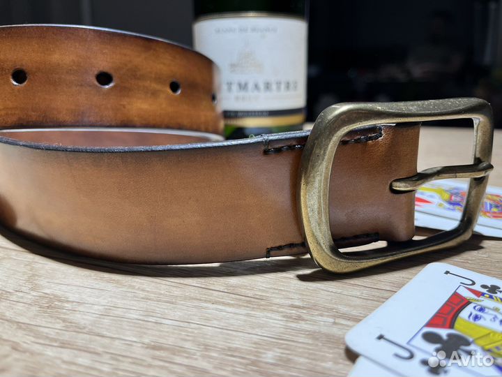 Мужской кожаный ремень(пример)