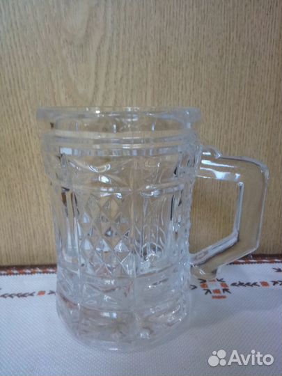 Хрустальные большой рог и пивная кружка СССР