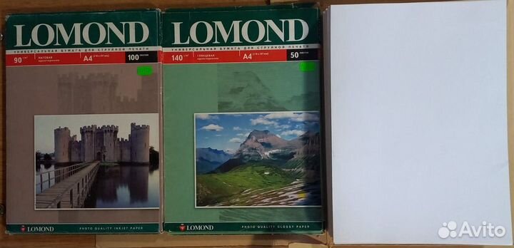 Фотобумага для струйного принтера lomond