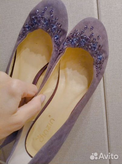 Балетки замша 39р